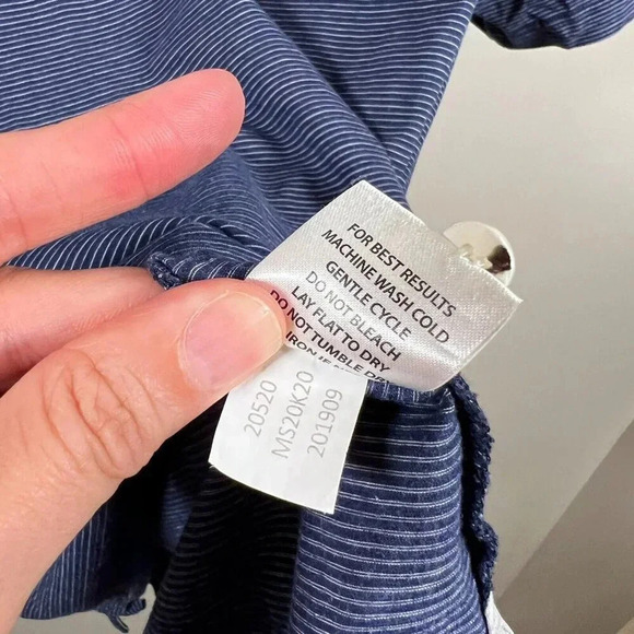 Peter Millar Crown Sport Newport Polo Shirt Mens Size XXL Blue Stripes Silk Pima - Picture 9 of 9